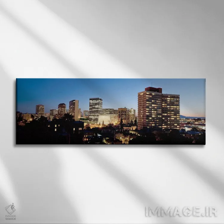 تابلو دکوراتیو افق در غروب، اوکلند، کالیفرنیا، ایالات متحده آمریکا #2 اثر پانورامیک ایمجز - نمای روبهرو روی دیوار