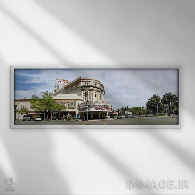 تابلو دکوراتیو تئاتر گرند لیک در اوکلند، کالیفرنیا، ایالات متحده آمریک… اثر پانورامیک ایمجز - نمای قابدار سفید