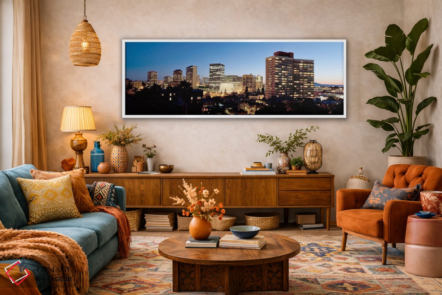 تابلو دکوراتیو افق در غروب، اوکلند، کالیفرنیا، ایالات متحده آمریکا #2 اثر پانورامیک ایمجز - D2W