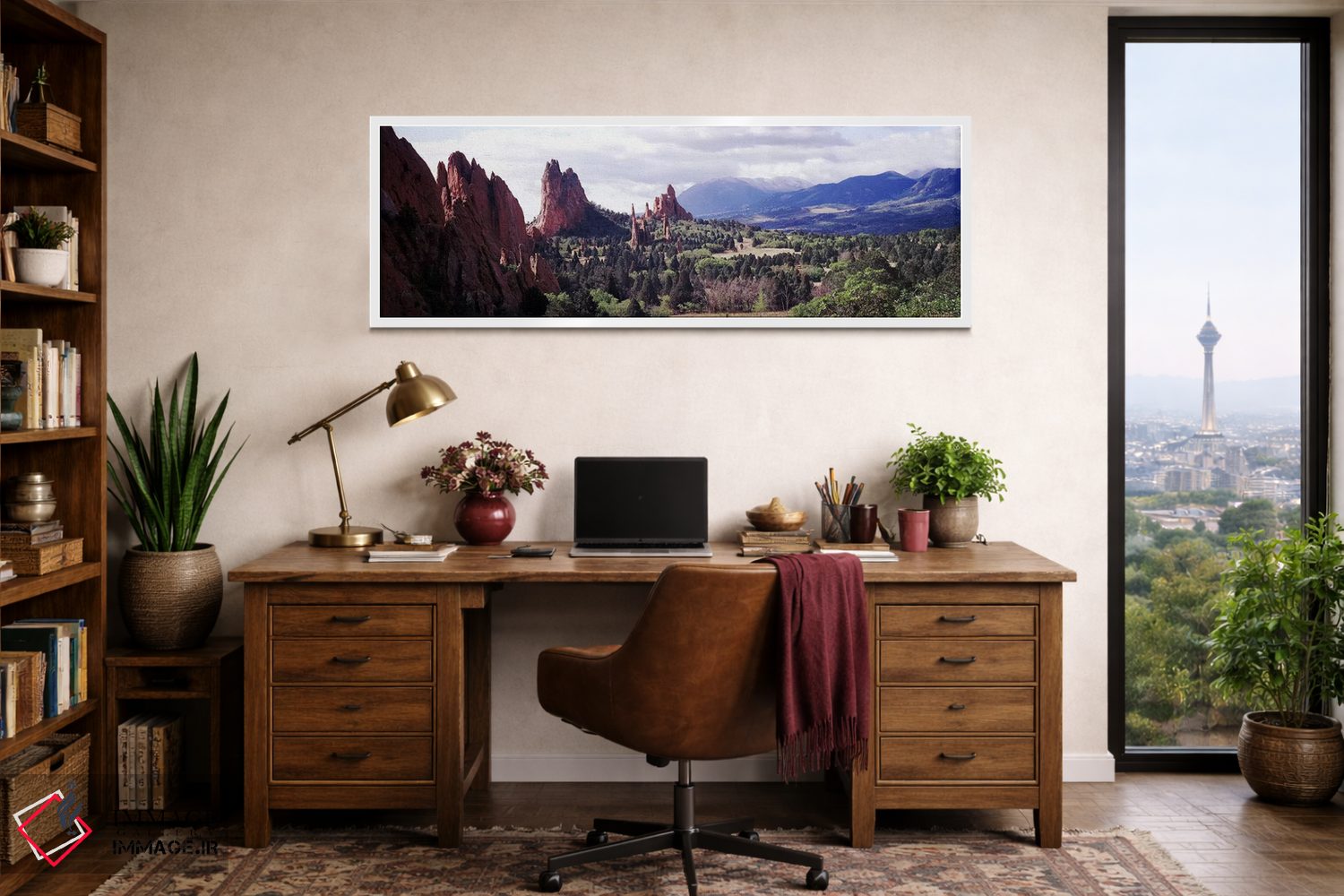 تابلو دکوراتیو سازه های سنگی در یک چشم انداز، باغ خدایان، کلرادو اسپری… اثر پانورامیک ایمجز - D1W