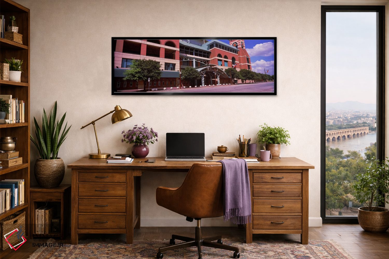 تابلو دکوراتیو نمای ساختمان یک استادیوم بیسبال، پارک مینیت مید، هیوستو… اثر پانورامیک ایمجز - D3B