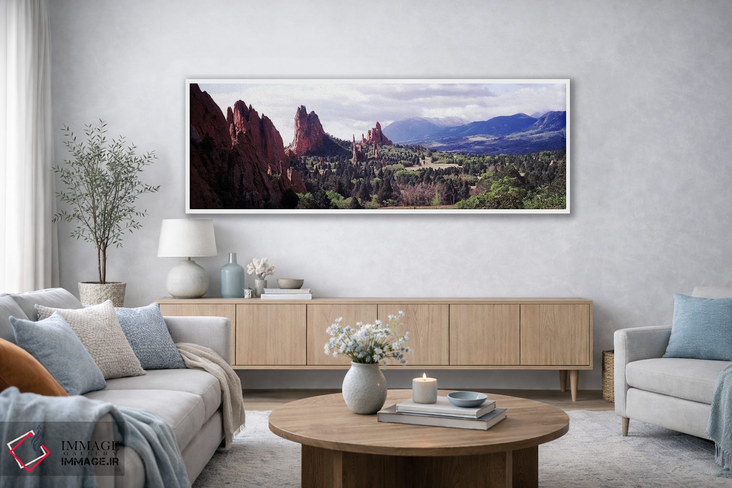 تابلو دکوراتیو سازه های سنگی در یک چشم انداز، باغ خدایان، کلرادو اسپری… اثر پانورامیک ایمجز - D2W