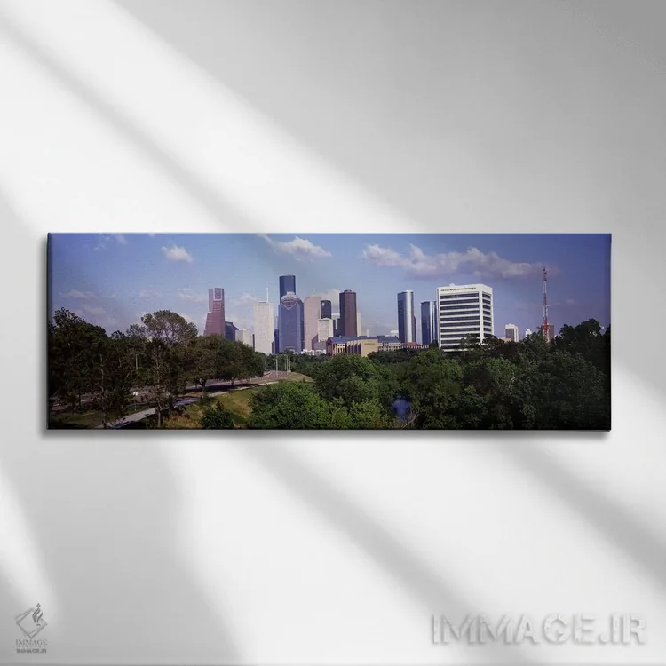 تابلو دکوراتیو افق مرکز شهر، هیوستون، تگزاس، ایالات متحده آمریکا #2 اثر پانورامیک ایمجز - نمای روبهرو روی دیوار