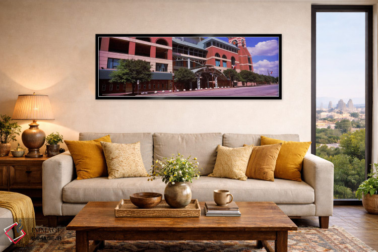 تابلو دکوراتیو نمای ساختمان یک استادیوم بیسبال، پارک مینیت مید، هیوستو… اثر پانورامیک ایمجز - D6B