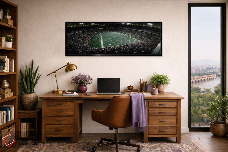 تابلو دکوراتیو تماشاگران در یک استادیوم فوتبال آمریکایی، هیوبرت اچ. هم… اثر پانورامیک ایمجز - D3B