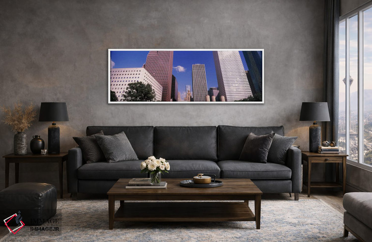 تابلو دکوراتیو نمای پایین از افق مرکز شهر، هیوستون، تگزاس، ایالات متحد… اثر پانورامیک ایمجز - D5W