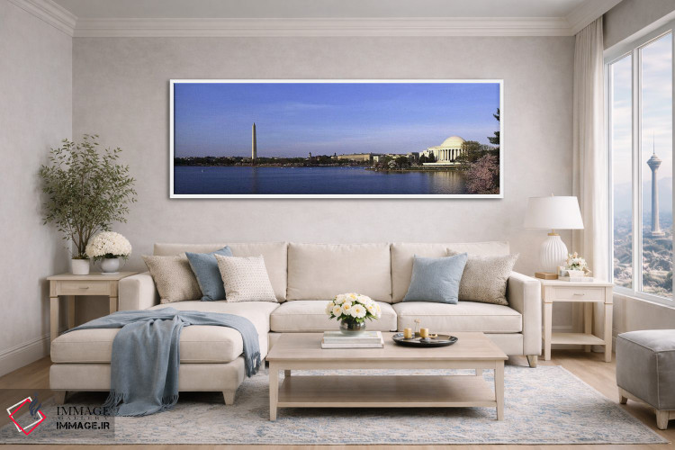 تابلو دکوراتیو شکوفه های گیلاس در حوضچه جزر و مد، یادبود جفرسون، یادبو… اثر پانورامیک ایمجز - D4W