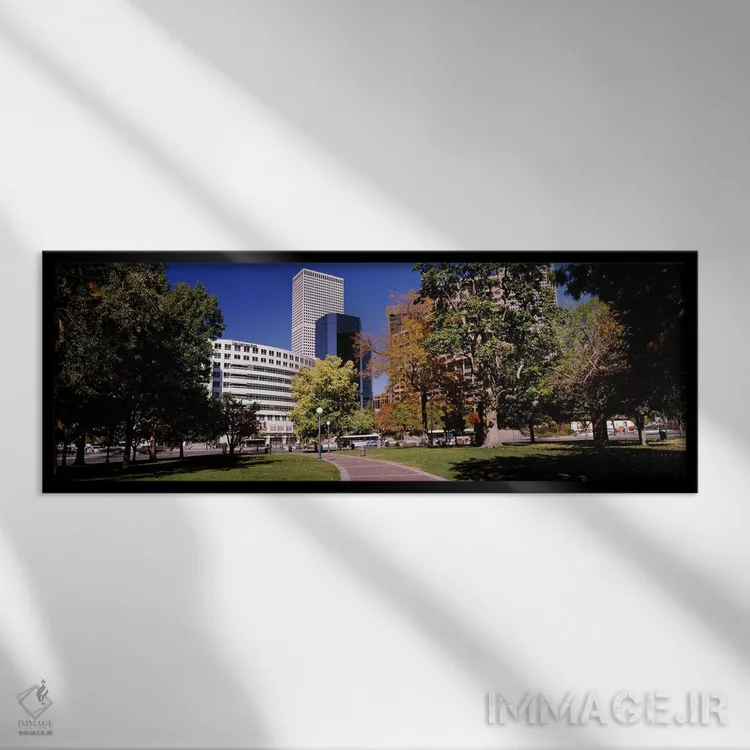 تابلو دکوراتیو ساختمان دنور پست، دنور، کلرادو، ایالات متحده آمریکا اثر پانورامیک ایمجز - نمای قابدار مشکی