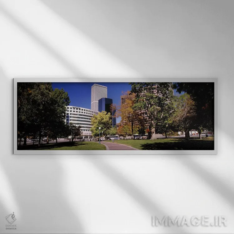 تابلو دکوراتیو ساختمان دنور پست، دنور، کلرادو، ایالات متحده آمریکا اثر پانورامیک ایمجز - نمای قابدار سفید