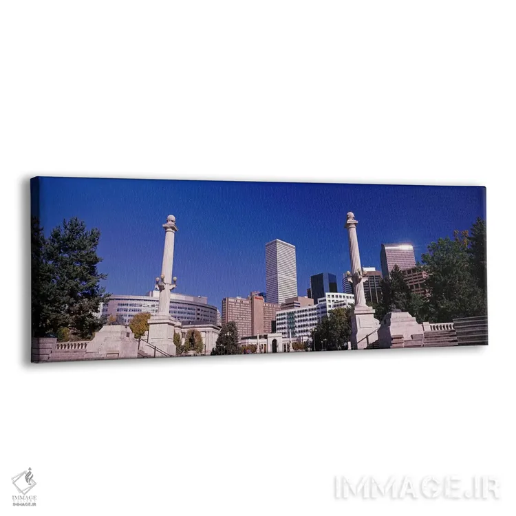 تابلو دکوراتیو ساختمان ها از پارک مرکز شهر، دنور، کلرادو، ایالات متحده… اثر پانورامیک ایمجز - نمای پرسپکتیو محصول