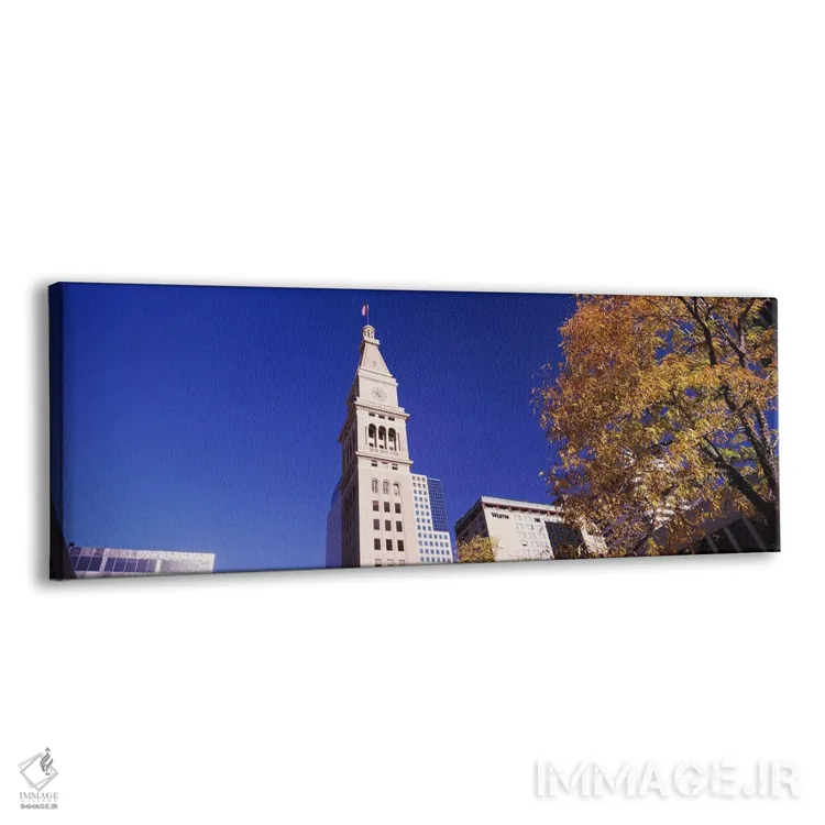 تابلو دکوراتیو نمای پایین از یک برج ساعت، دنور، کلرادو، ایالات متحده آ… اثر پانورامیک ایمجز - نمای پرسپکتیو محصول