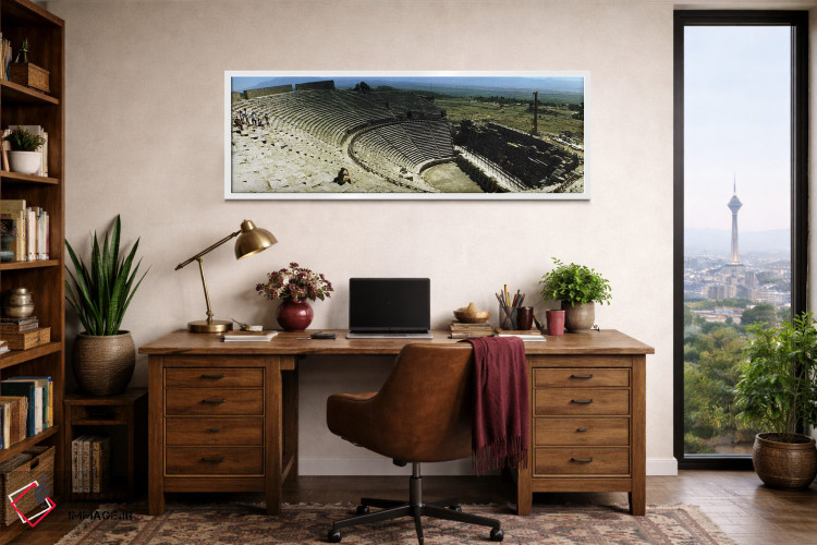 تابلو دکوراتیو Pamukkale, Denizli Province, Turkey" - "تئاتر باستانی د… اثر پانورامیک ایمجز - D1W
