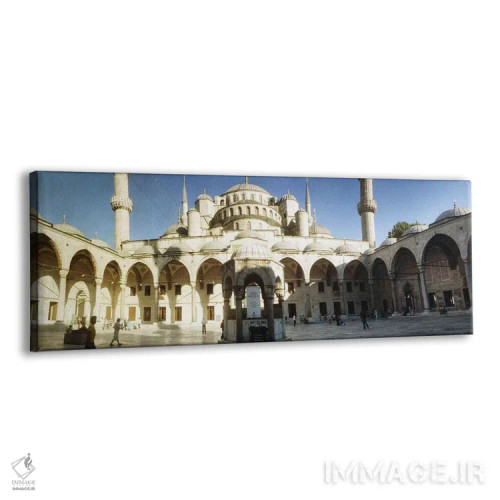 تابلو دکوراتیو Turkey" - "حیاط مسجد آبی در استانبول، ترکیه" اثر پانورامیک ایمجز - نمای پرسپکتیو محصول