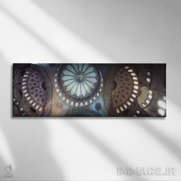 تابلو دکوراتیو Blue Mosque, Istanbul, Turkey #2" - "داخلی مسجد آبی، اس… اثر پانورامیک ایمجز - نمای روبهرو روی دیوار