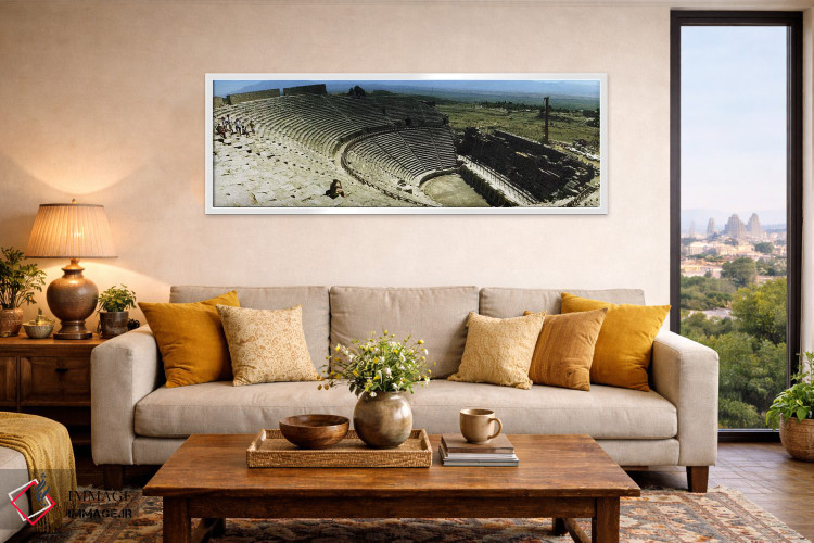 تابلو دکوراتیو Pamukkale, Denizli Province, Turkey" - "تئاتر باستانی د… اثر پانورامیک ایمجز - D4W