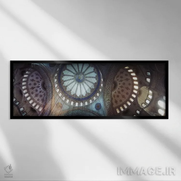 تابلو دکوراتیو Blue Mosque, Istanbul, Turkey #2" - "داخلی مسجد آبی، اس… اثر پانورامیک ایمجز - نمای قابدار مشکی