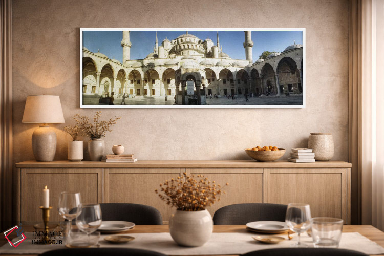 تابلو دکوراتیو Turkey" - "حیاط مسجد آبی در استانبول، ترکیه" اثر پانورامیک ایمجز - D2W