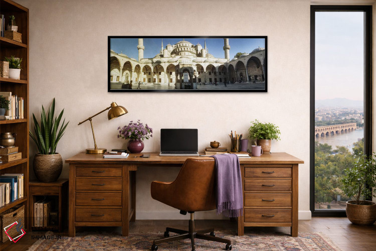 تابلو دکوراتیو Turkey" - "حیاط مسجد آبی در استانبول، ترکیه" اثر پانورامیک ایمجز - D3B