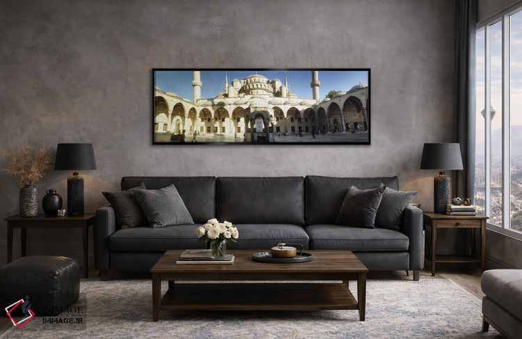 تابلو دکوراتیو Turkey" - "حیاط مسجد آبی در استانبول، ترکیه" اثر پانورامیک ایمجز - D4B