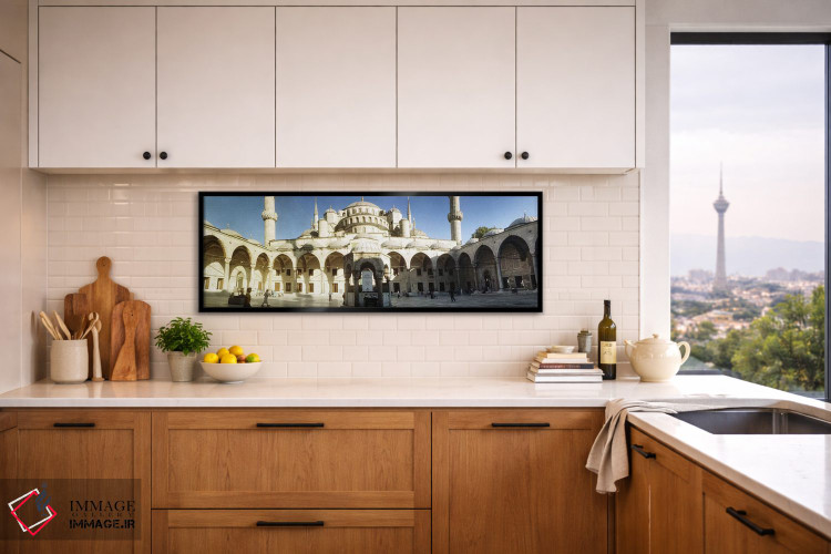 تابلو دکوراتیو Turkey" - "حیاط مسجد آبی در استانبول، ترکیه" اثر پانورامیک ایمجز - D5B