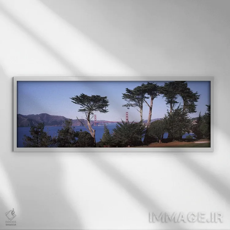 تابلو دکوراتیو Golden Gate Bridge, San Francisco Bay, San Francisco, C… اثر پانورامیک ایمجز - نمای قابدار سفید