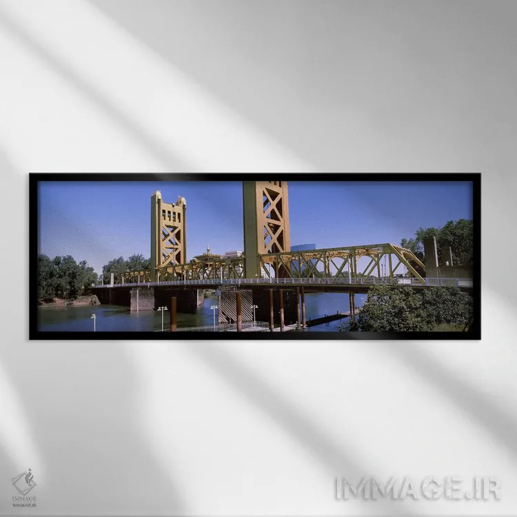 تابلو دکوراتیو Sacramento, CA, USA" - "پل برج، ساکرامنتو، کالیفرنیا، ا… اثر پانورامیک ایمجز - نمای قابدار مشکی