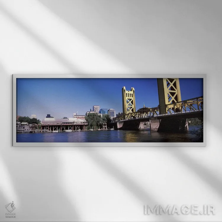 تابلو دکوراتیو Sacramento, CA, USA #2" - "پل برج، ساکرامنتو، کالیفرنیا… اثر پانورامیک ایمجز - نمای قابدار سفید
