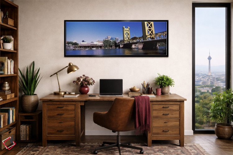 تابلو دکوراتیو Sacramento, CA, USA #2" - "پل برج، ساکرامنتو، کالیفرنیا… اثر پانورامیک ایمجز - D2B