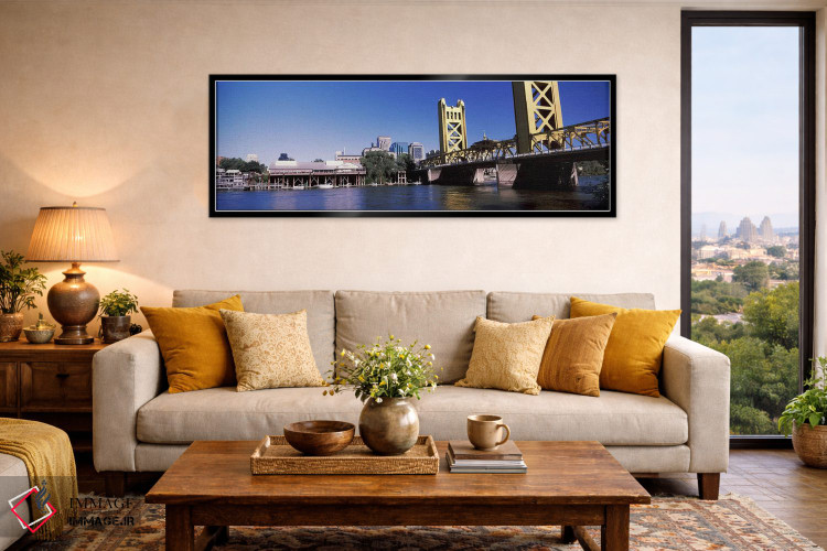 تابلو دکوراتیو Sacramento, CA, USA #2" - "پل برج، ساکرامنتو، کالیفرنیا… اثر پانورامیک ایمجز - D6B