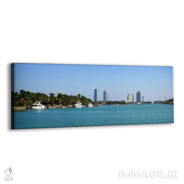 تابلو دکوراتیو Miami, Florida, USA #2" - "ساختمان ها در کنار ساحل، میا… اثر پانورامیک ایمجز - نمای پرسپکتیو محصول