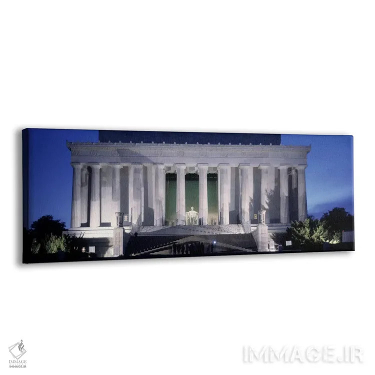 تابلو دکوراتیو Lincoln Memorial, Washington DC, USA" - "یادبود روشن شد… اثر پانورامیک ایمجز - نمای پرسپکتیو محصول