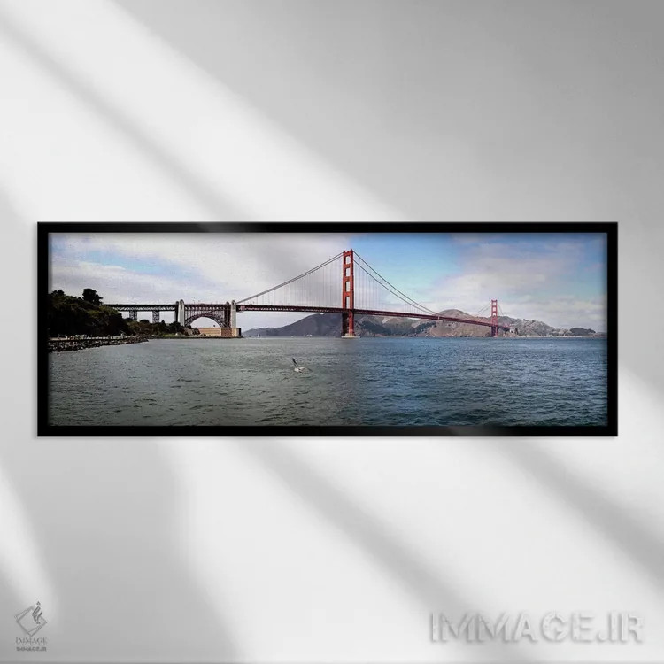 تابلو دکوراتیو Golden Gate Bridge, San Francisco, California, USA" - "… اثر پانورامیک ایمجز - نمای قابدار مشکی