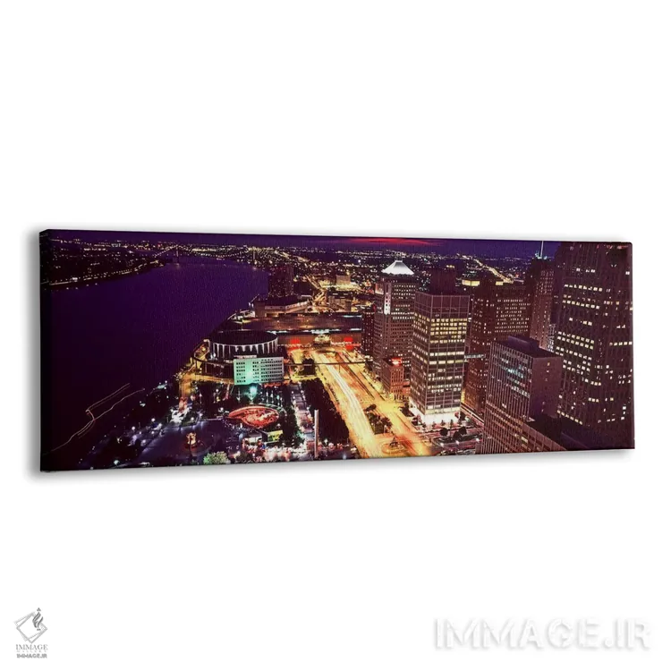 تابلو دکوراتیو Detroit, Michigan, USA" - "نمای بالا از ساختمان های روش… اثر پانورامیک ایمجز - نمای پرسپکتیو محصول