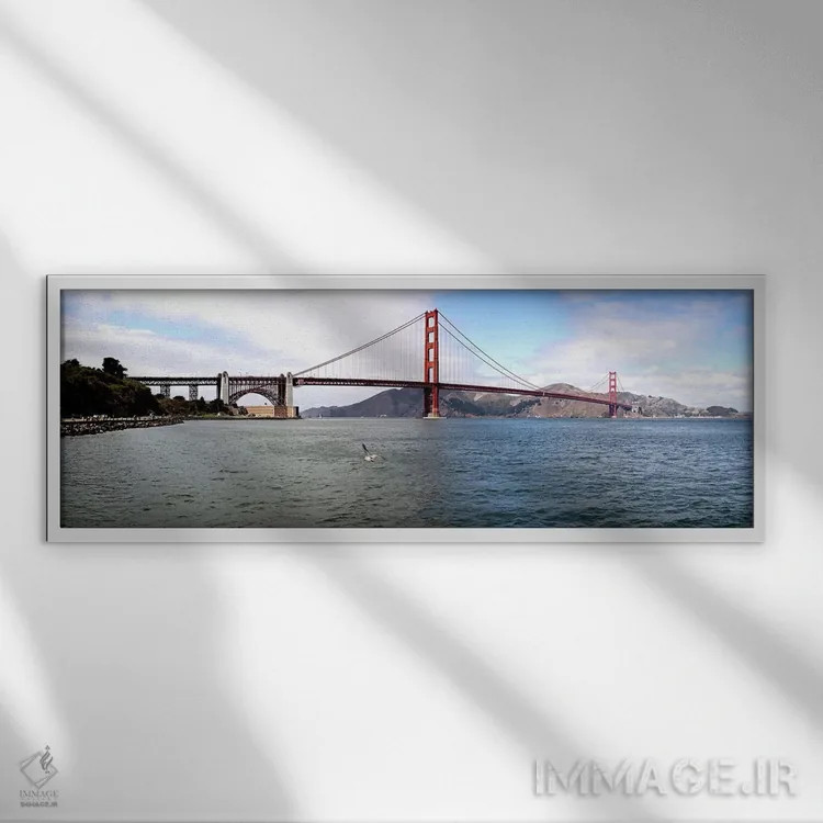 تابلو دکوراتیو Golden Gate Bridge, San Francisco, California, USA" - "… اثر پانورامیک ایمجز - نمای قابدار سفید