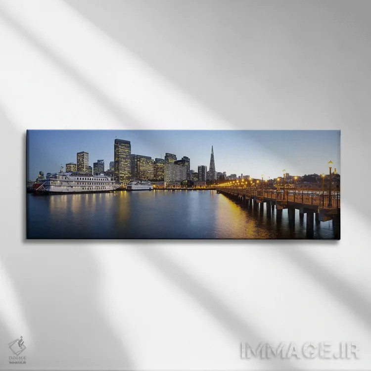 تابلو دکوراتیو San Francisco, California" - "اسکله سانفرانسیسکو، سانفر… اثر پانورامیک ایمجز - نمای روبهرو روی دیوار