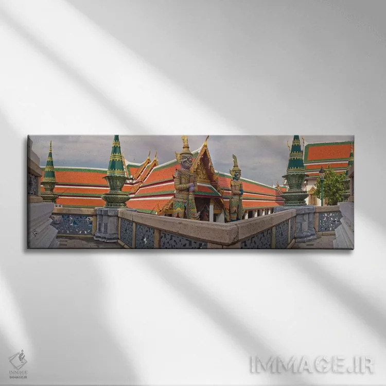 تابلو دکوراتیو Thailand" - "کاخ بزرگ مجموعه ای از ساختمان ها در قلب با… اثر پانورامیک ایمجز - نمای روبهرو روی دیوار