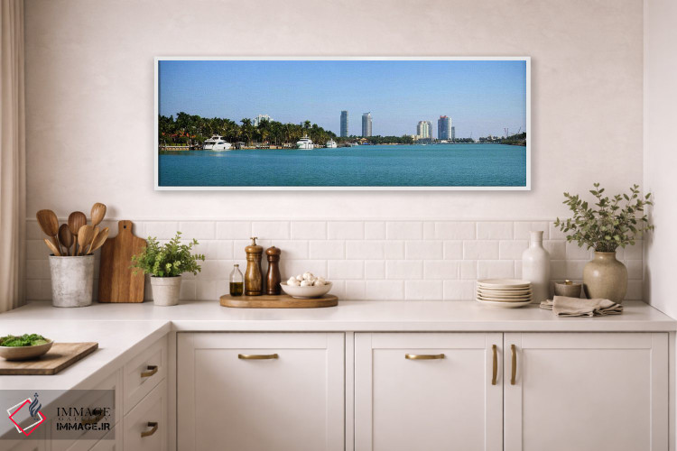 تابلو دکوراتیو Miami, Florida, USA #2" - "ساختمان ها در کنار ساحل، میا… اثر پانورامیک ایمجز - D1W
