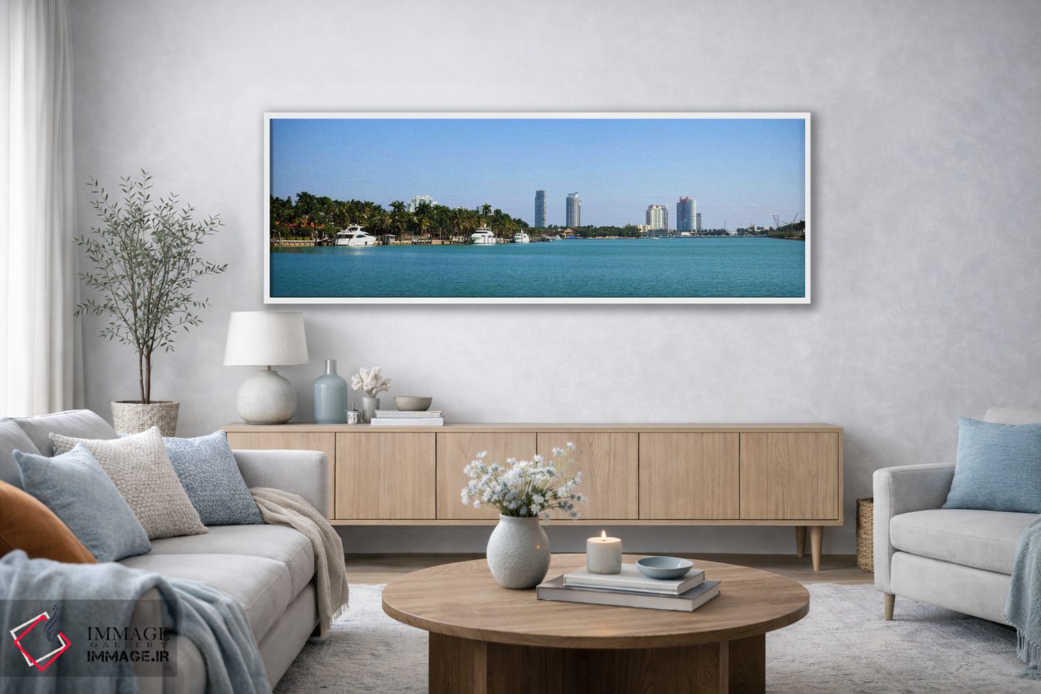 تابلو دکوراتیو Miami, Florida, USA #2" - "ساختمان ها در کنار ساحل، میا… اثر پانورامیک ایمجز - D3W