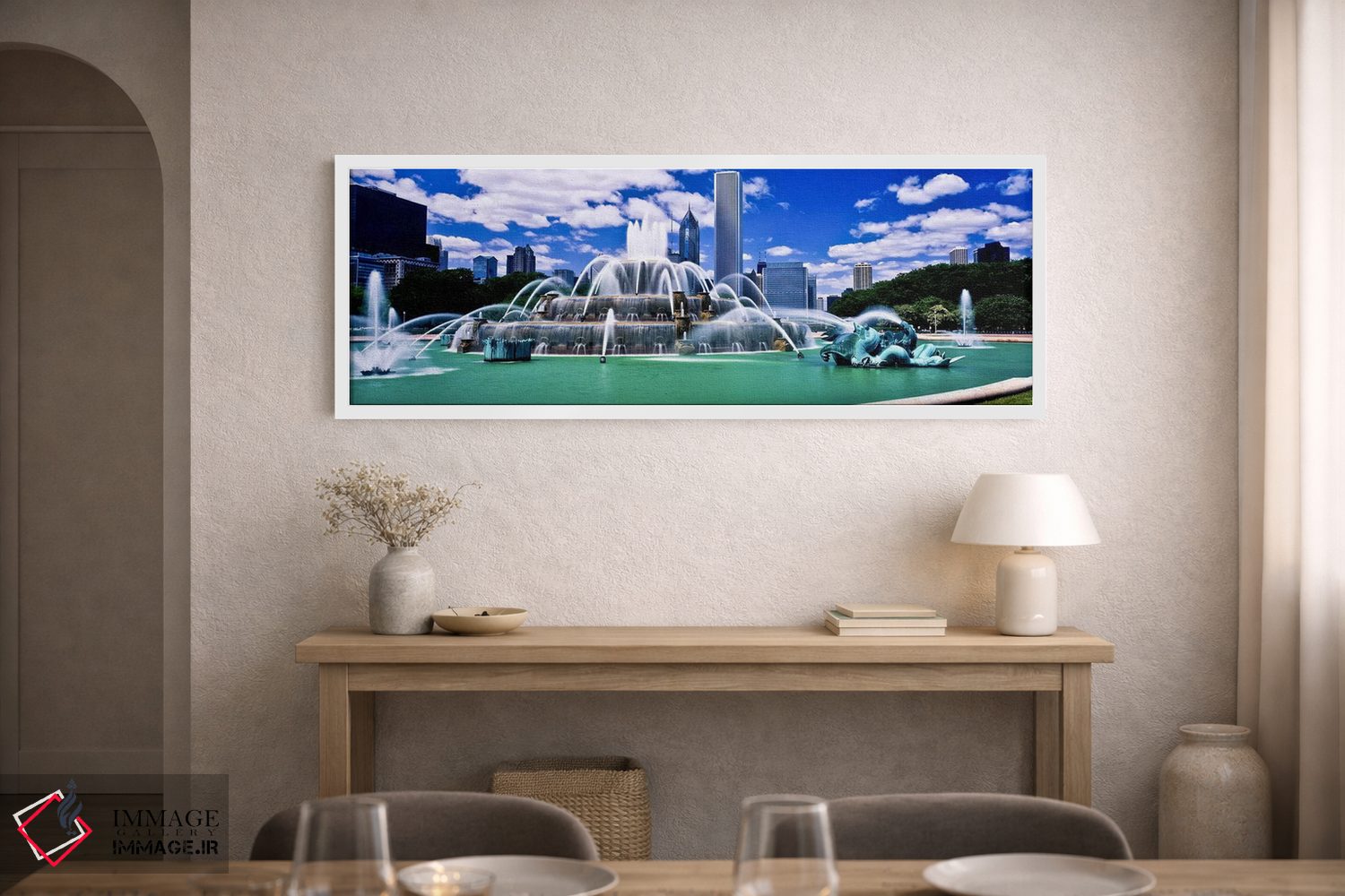 تابلو دکوراتیو Chicago, Cook County, Illinois, USA" - "فواره باکینگهام… اثر پانورامیک ایمجز - D1W