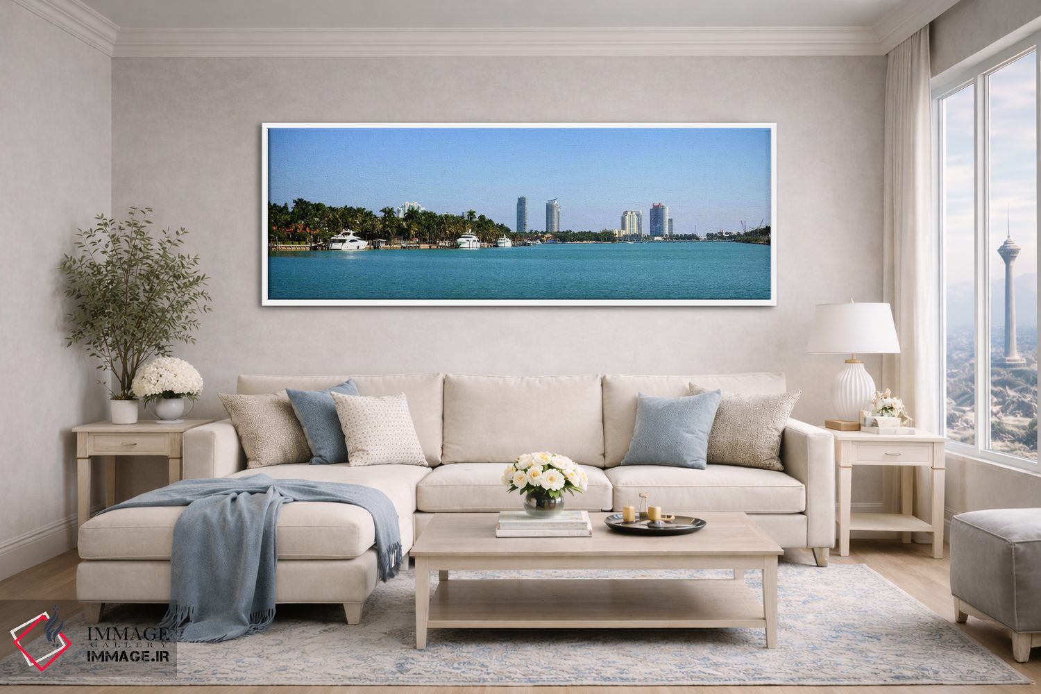 تابلو دکوراتیو Miami, Florida, USA #2" - "ساختمان ها در کنار ساحل، میا… اثر پانورامیک ایمجز - D4W