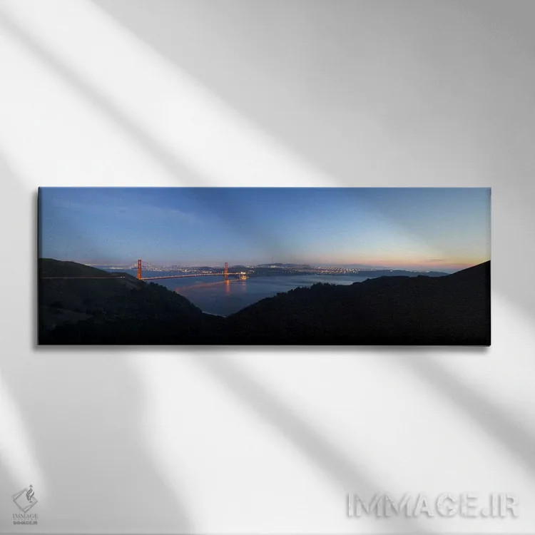 تابلو دکوراتیو Marin Headlands, Golden Gate Bridge, San Francisco, Cal… اثر پانورامیک ایمجز - نمای روبهرو روی دیوار