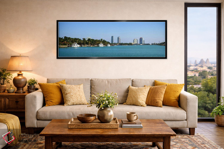 تابلو دکوراتیو Miami, Florida, USA #2" - "ساختمان ها در کنار ساحل، میا… اثر پانورامیک ایمجز - D6B