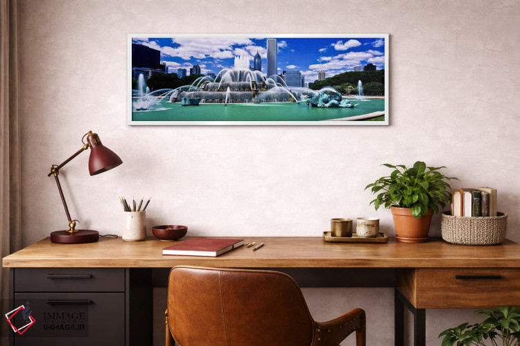 تابلو دکوراتیو Chicago, Cook County, Illinois, USA" - "فواره باکینگهام… اثر پانورامیک ایمجز - D3W