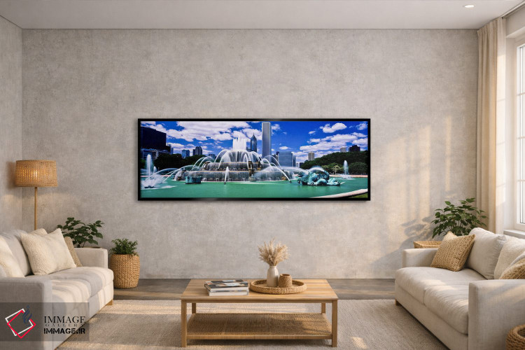 تابلو دکوراتیو Chicago, Cook County, Illinois, USA" - "فواره باکینگهام… اثر پانورامیک ایمجز - D4B