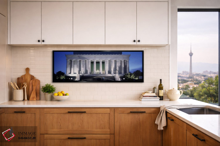 تابلو دکوراتیو Lincoln Memorial, Washington DC, USA" - "یادبود روشن شد… اثر پانورامیک ایمجز - D4B