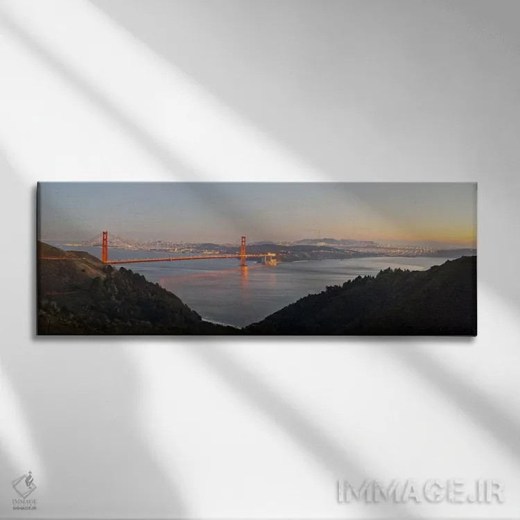 تابلو دکوراتیو Marin Headlands, Golden Gate Bridge, San Francisco, Cal… اثر پانورامیک ایمجز - نمای روبهرو روی دیوار