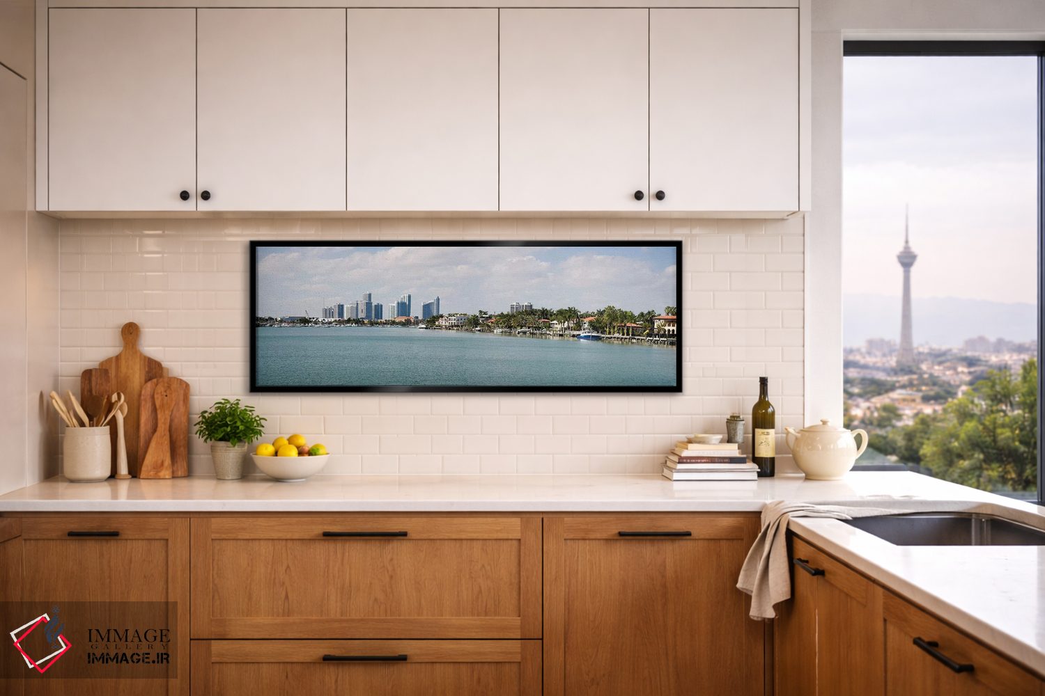 تابلو دکوراتیو Miami, Florida, USA #3" - "ساختمان ها در کنار ساحل، میا… اثر پانورامیک ایمجز - D5B