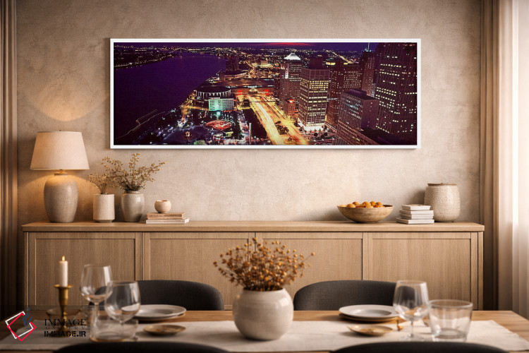 تابلو دکوراتیو Detroit, Michigan, USA" - "نمای بالا از ساختمان های روش… اثر پانورامیک ایمجز - D2W