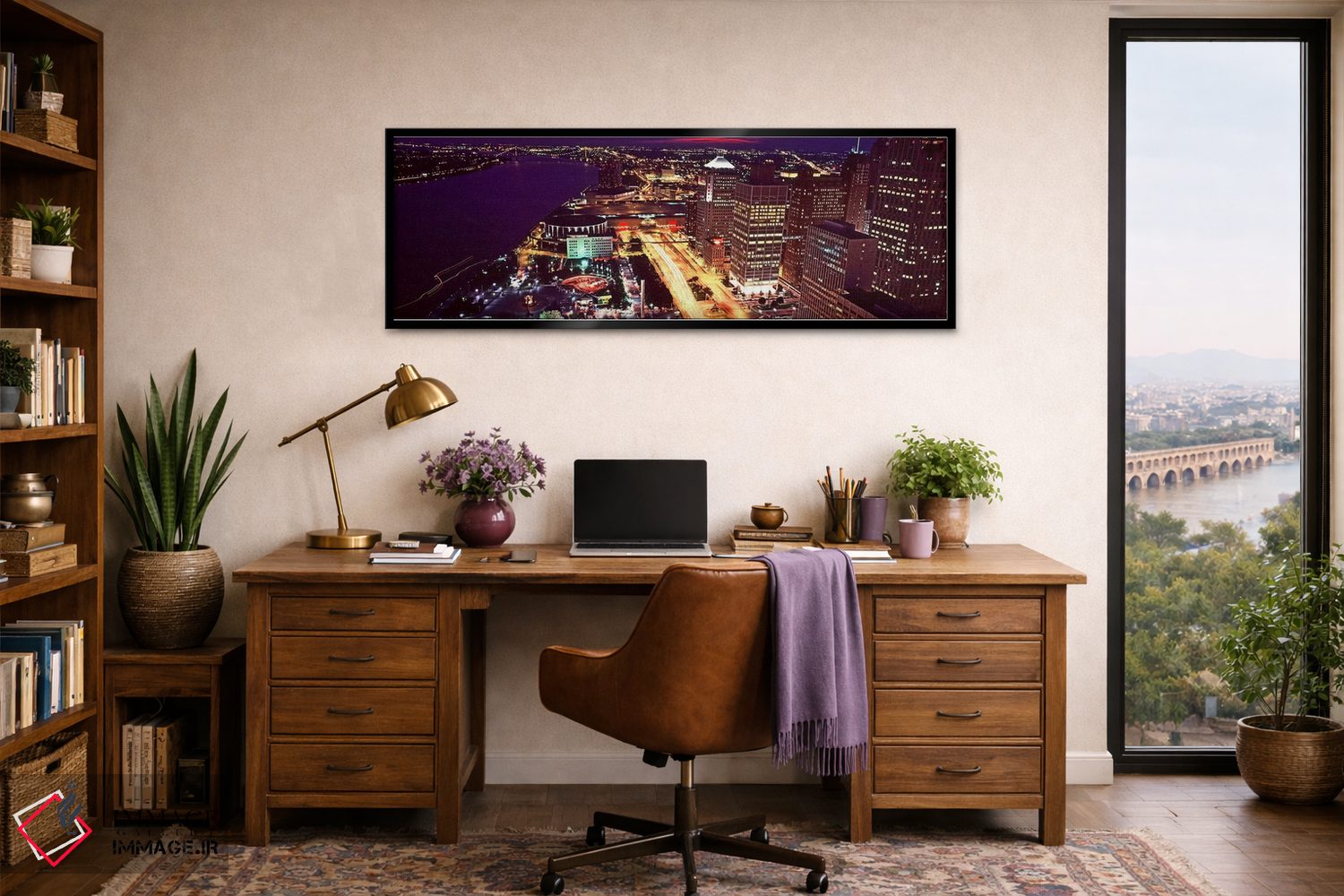 تابلو دکوراتیو Detroit, Michigan, USA" - "نمای بالا از ساختمان های روش… اثر پانورامیک ایمجز - D3B