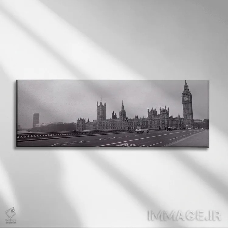 تابلو دکوراتیو Big Ben, London, England, United Kingdom" - "ساختمان پا… اثر پانورامیک ایمجز - نمای روبهرو روی دیوار